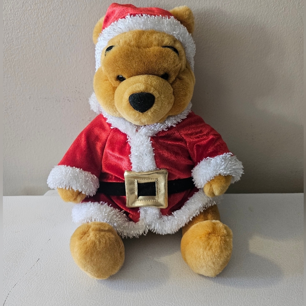 Disney Winnie the Pooh In A Christmas suit Plush Toy
